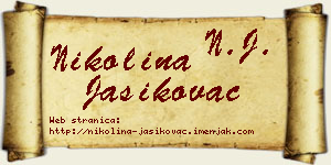 Nikolina Jasikovac vizit kartica